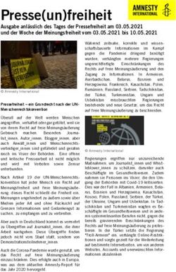 Presse(un)freiheit Ausgabe anl&auml;sslich des Tages der Pressefreiheit am 03.05.2021 und der Woche der Meinungsfreiheit vom 03.05.2021 bis 10.05.2021 ...