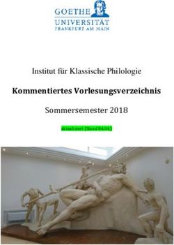 Kommentiertes Vorlesungsverzeichnis - Sommersemester 2018 Institut f&uuml;r Klassische Philologie