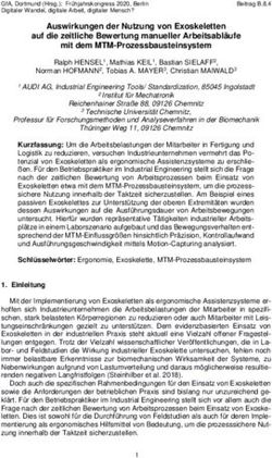 Auswirkungen der Nutzung von Exoskeletten auf die zeitliche Bewertung manueller Arbeitsabl&auml;ufe mit dem MTM-Prozessbausteinsystem