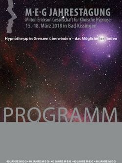 15.-18. März 2018 in Bad Kissingen - Hypnotherapie: Grenzen überwinden - das Mögliche (er)finden - MEG-Jahrestagung