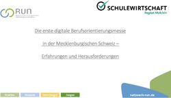 Die erste digitale Berufsorientierungsmesse in der Mecklenburgischen Schweiz - Erfahrungen und Herausforderungen - Schulewirtschaft Ostdeutschland