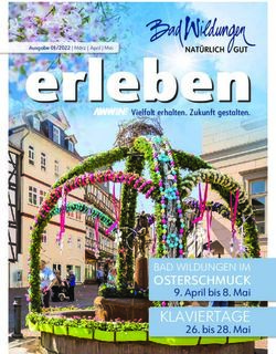 KLAVIERTAGE OSTERSCHMUCK BAD WILDUNGEN IM - Vielfalt erhalten. Zukunft gestalten - Canvayo