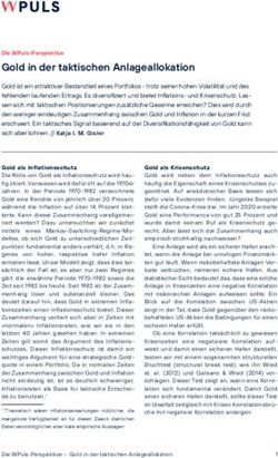 Gold in der taktischen Anlageallokation - Die WPuls-Perspektive - WPuls AG