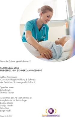 CURRICULUM ZUM PFLEGERISCHEN SCHMERZMANAGEMENT