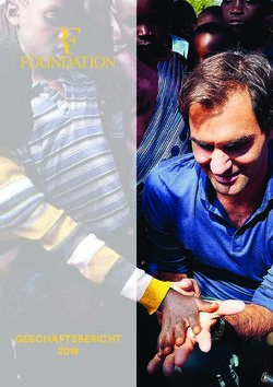 GESCH&Auml;FTSBERICHT 2018 - Roger Federer Foundation