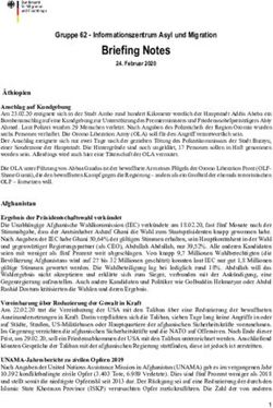 Briefing Notes Gruppe 62 - Informationszentrum Asyl und Migration - BAMF
