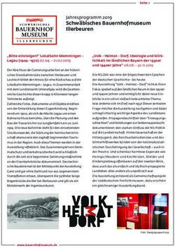 Schw&auml;bisches Bauernhofmuseum Illerbeuren - Jahresprogramm 2019 - Bezirk ...