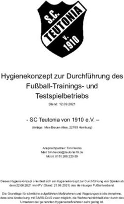 Hygienekonzept zur Durchf&uuml;hrung des Fu&szlig;ball-Trainings- und Testspielbetriebs - Hygienekonzept zur Durchf&uuml;hrung ...