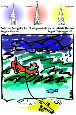 Bote der Evangelischen Stadtgemeinde an der Mulde Dessau - Ausgabe 15 (4/2021) August / September 2021