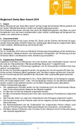 Reglement Swiss Beer Award 2019