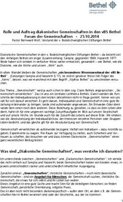 Rolle und Auftrag diakonischer Gemeinschaften in den vBS Bethel Forum der Gemeinschaften 25.10.2014