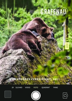 GASTGEBERVERZEICHNIS 2021 - SLO-MO - Grafenau