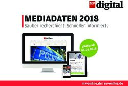 MEDIADATEN 2018 Sauber recherchiert. Schneller informiert - g&uuml;ltig ab - Verlag Altmeppen