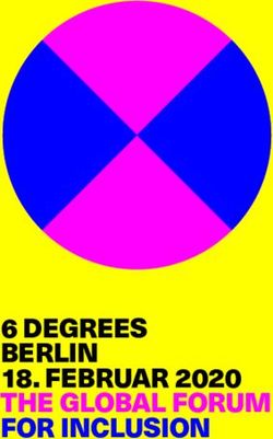 6 DEGREES BERLIN 18. FEBRUAR 2020 THE GLOBAL FORUM FOR INCLUSION