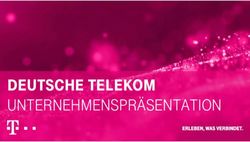 DEUTSCHE TELEKOM UNTERNEHMENSPRÄSENTATION