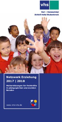 Vhs - Netzwerk Erziehung 2017 | 2018 - VHS Schlo&szlig; Holte-Stukenbrock VHS