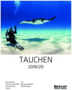 TAUCHEN 2019/20 - FORDERN SIE AUCH UNSERE WEITEREN PROGRAMME AN - Best of Travel Group