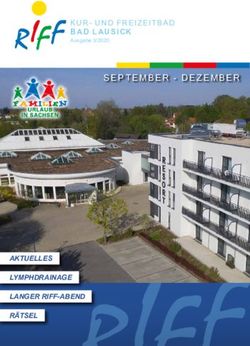 SEPTEMBER - DEZEMBER KUR- UND FREIZEITBAD - BAD LAUSICK Ausgabe 3/2020 - Freizeitbad Riff