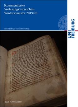 Kommentiertes Vorlesungsverzeichnis Wintersemester 2019/20 - Studiengang Mittelalter- und Renaissance-Studien (Master of Arts)