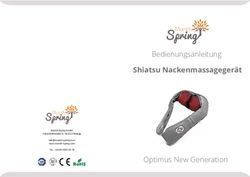 Shiatsu Nackenmassagegerät - Bedienungsanleitung - Optimus New Generation - Munich Spring