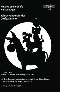 Musikgesellschaft Kaiseraugst Jahreskonzert in der Dorfturnhalle - April 2018 Beginn: 20:00 Uhr, Türöffnung: 18:30 Uhr Mit den "Bremer ...