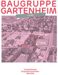 BAUGRUPPE GARTENHEIM 1. STUFE - Gruppenkonzept Baugruppe Gartenheim April 2020 - Baugruppe ...