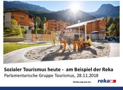 Sozialer Tourismus heute - am Beispiel der Reka - Parlamentarische Gruppe Tourismus, 28.11.2018