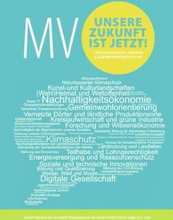 UNSERE ZUKUNFT IST JETZT! - FÜR EIN NACHHALTIGES, DIGITALES & GEMEINWOHLORIENTIERTES MV - Uni Rostock