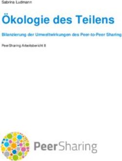 Ökologie des Teilens Bilanzierung der Umweltwirkungen des Peer-to-Peer Sharing - PeerSharing Arbeitsbericht 8 - Institut für ökologische ...