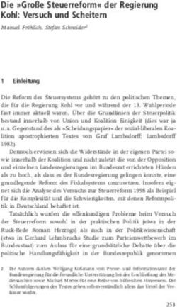 Die "Gro&szlig;e Steuerreform" der Regierung Kohl: Versuch und Scheitern