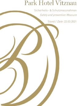 Sicherheits- & Schutzmassnahmen Safety and prevention Measure Stand / Date: 22.03.2021 - Park Hotel Vitznau