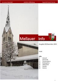 Mellauer Info Ausgabe 29/Dezember 2019 - Gemeinde Mellau