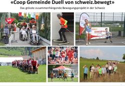 "Coop Gemeinde Duell von schweiz.bewegt" - Das gr&ouml;sste zusammenh&auml;ngende Bewegungsprojekt in der Schweiz - Prismic