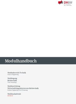Modulhandbuch Studienbereich Technik Studiengang Holztechnik - DHBW