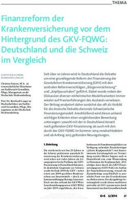 Finanzreform der Krankenversicherung vor dem Hintergrund des GKV-FQWG: Deutschland und die Schweiz im Vergleich - Nomos eLibrary