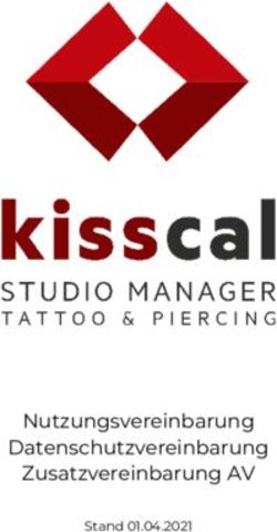 Nutzungsvereinbarung Datenschutzvereinbarung Zusatzvereinbarung AV - Stand 01.04.2021 - KissCal