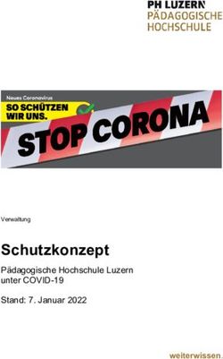Schutzkonzept P&auml;dagogische Hochschule Luzern unter COVID-19 Stand: 7. Januar 2022 - PH Luzern