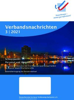 Verbandsnachrichten 3 | 2021 - Schwerpunkt: Personal und Homeoffice - Steuerberaterverband Schleswig ...