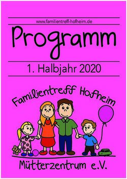 Programm 1. Halbjahr 2020 - Familientreff Hofheim