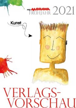 VERLAGS-FR&Uuml;HJAHR 2021 - myMorawa