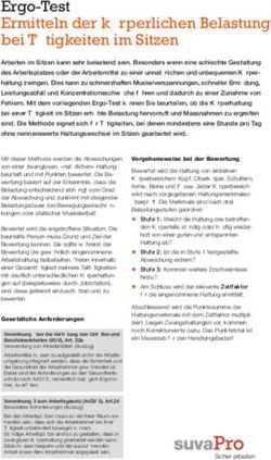 Ergo-Test Ermitteln der körperlichen Belastung bei Tätigkeiten im Sitzen