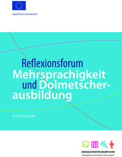 Mehrsprachigkeit und Dolmetscher-ausbildung - Refl exionsforum Schlussbericht