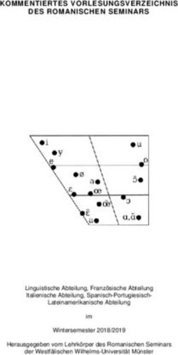 KOMMENTIERTES VORLESUNGSVERZEICHNIS DES ROMANISCHEN SEMINARS - Uni M&uuml;nster