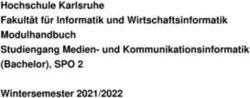 Hochschule Karlsruhe Fakult&auml;t f&uuml;r Informatik und Wirtschaftsinformatik Modulhandbuch Studiengang Medien- und Kommunikationsinformatik (Bachelor) ...