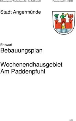 Bebauungsplan Wochenendhausgebiet Am Paddenpfuhl - Stadt Angerm&uuml;nde Entwurf