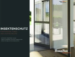 INSEKTENSCHUTZ F&Uuml;R FENSTER, T&Uuml;REN UND LICHTSCH&Auml;CHTE