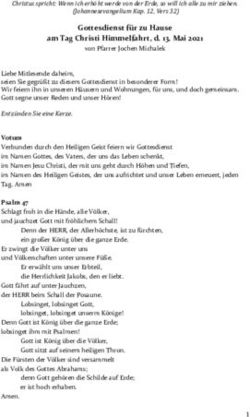 Gottesdienst für zu Hause am Tag Christi Himmelfahrt, d. 13. Mai 2021
