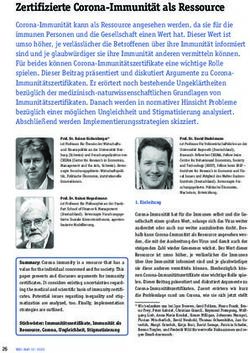 Zertifizierte Corona-Immunit&auml;t als Ressource