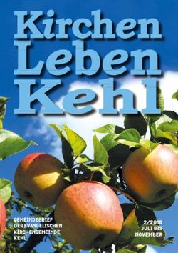 GEMEINDEBRIEF DER EVANGELISCHEN KIRCHENGEMEINDE - 2/2018 JULI BIS