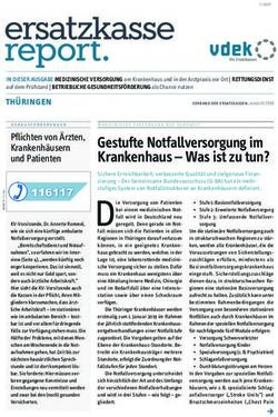 Gestufte Notfallversorgung im Krankenhaus - Was ist zu tun? - vdek